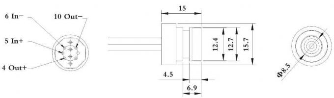 HT13V مینی فشار فرستنده 13mm سیلیکون دیافراگم نوع سطح فرستنده 3