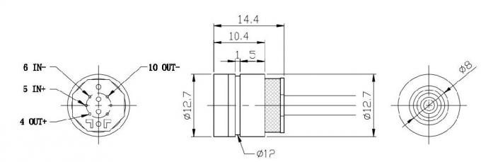 HT13V مینی فشار فرستنده 13mm سیلیکون دیافراگم نوع سطح فرستنده 4