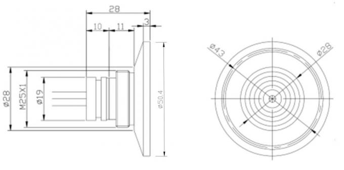 حسگر فشار سیلیکون پیزورسیستیو HT-IQ 50.4mm حسگر فشار نوع دیافراگم بزرگ 0