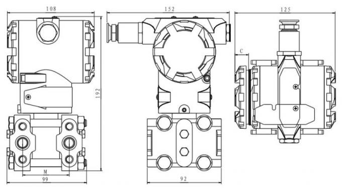 ht3351 دقت بالا LED DIGITAL PRESSURE TRANSMITTER فشار فرقی فرستنده 2