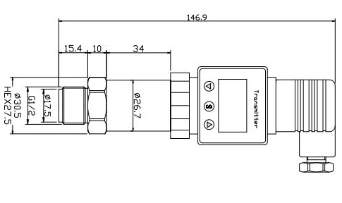 LED LCD Display Flush Diaphragm Pressure Sensor فرستنده فشار هوشمند با نمایشگاه IX DI 0
